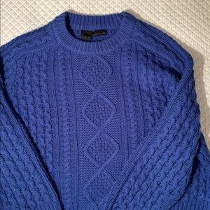 360 Cashmere Indigo chunky wool/cashmere sweater